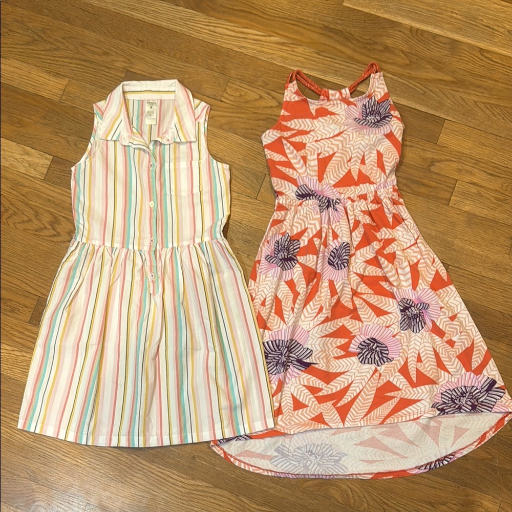 Two girls’ summer dresses, size 8
